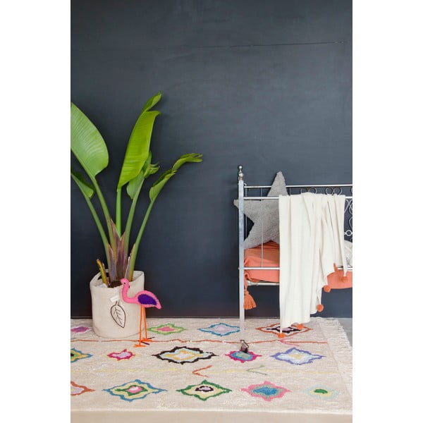 Кремав ръчно изработен памучен килим подходящ за пране 170x240 cm Kaarol – Lorena Canals-image-4