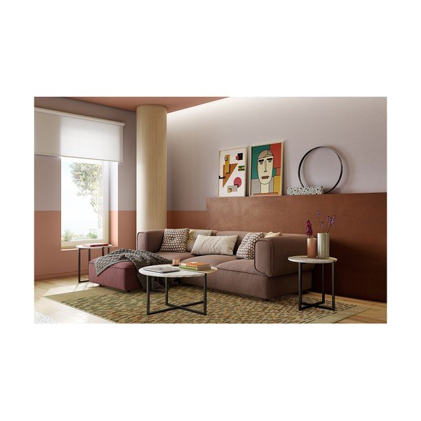 Кръгла масичка за кафе с дъбов плот ø 50 cm Sonata - TemaHome-image-1
