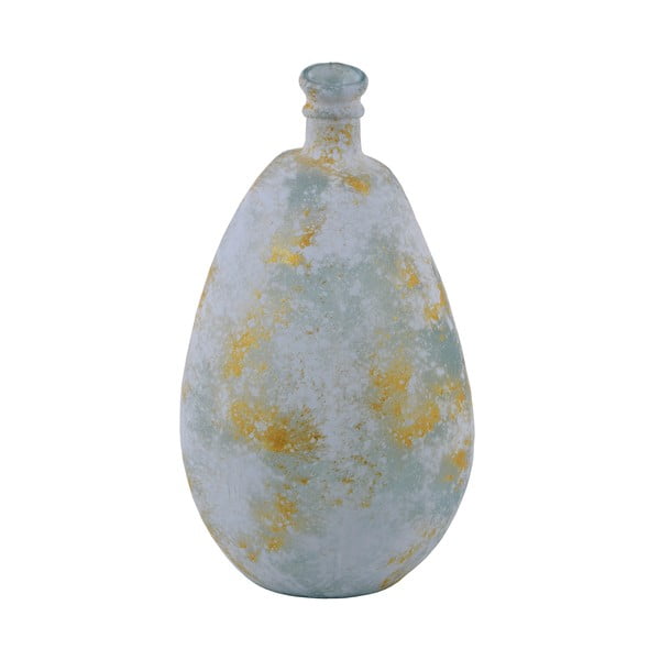 Бледосиня ваза от рециклирано стъкло с патина Simplicity, височина 47 cm - Ego Dekor