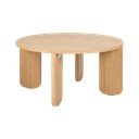 Кръгла масичка за кафе с дъбов плот в естествен цвят ø 75 cm Kuvu – noo.ma