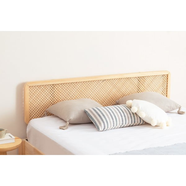 Двойно легло от масивен смърч с включена подматрачна рамка в естествен цвят 140x200 cm Izabelya – Kalune Design-image-3