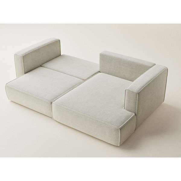 Кремав шенилов сгъваем/с място за съхранение ъглов диван (десен ъгъл) Velto – Maison de Rêve-image-3