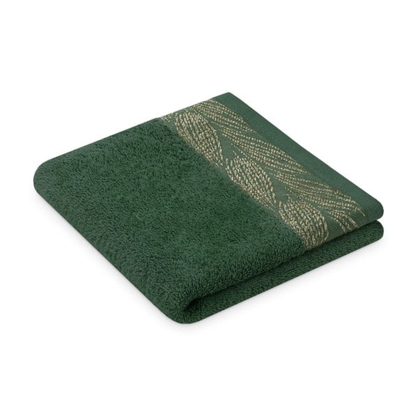 Зелени памучни хавлии и кърпи за баня в комплект от 6 бр. от тери Allium – Restilo-image-3