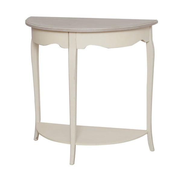 Krémový konzolový stolek z topolového dřeva Livin Hill Pesaro