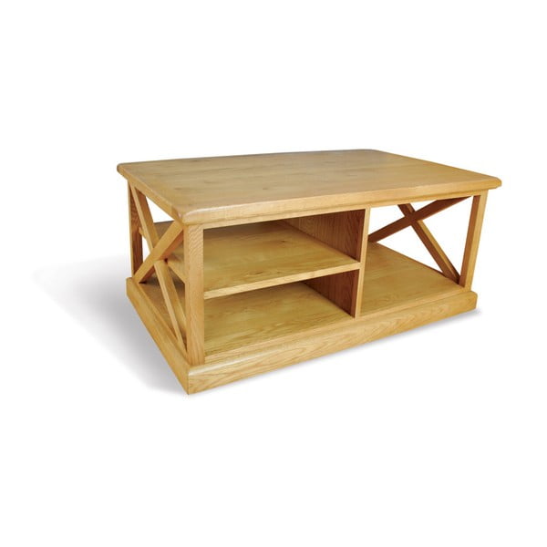 Konferenční stolek z dubového dřeva Bluebone Country, 120 x 50 cm