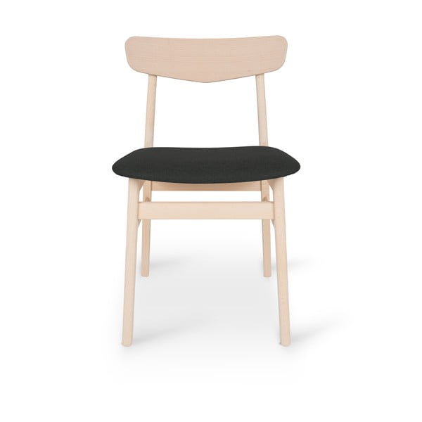 Черен трапезен стол от букова дървесина в естествен цвят Mosbol - Hammel Furniture