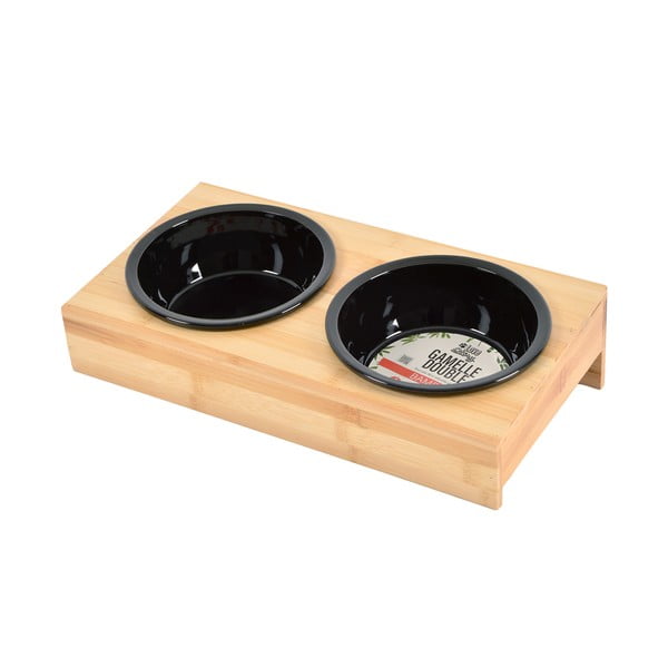 Бамбуков комплект купички с основа за куче ø 16 cm – Love Story-image-2