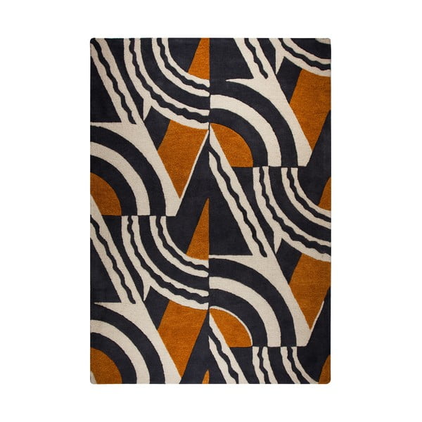 Кафяво-оранжев ръчно тъкан килим Rythm Lifestyle, 200 x 290 cm - Flair Rugs