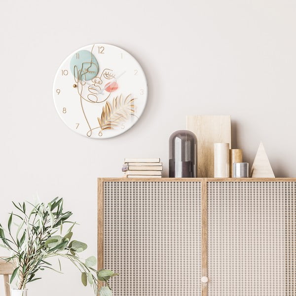 Стъклен стенен часовник ø 30 cm Feminine line - Styler-image-1