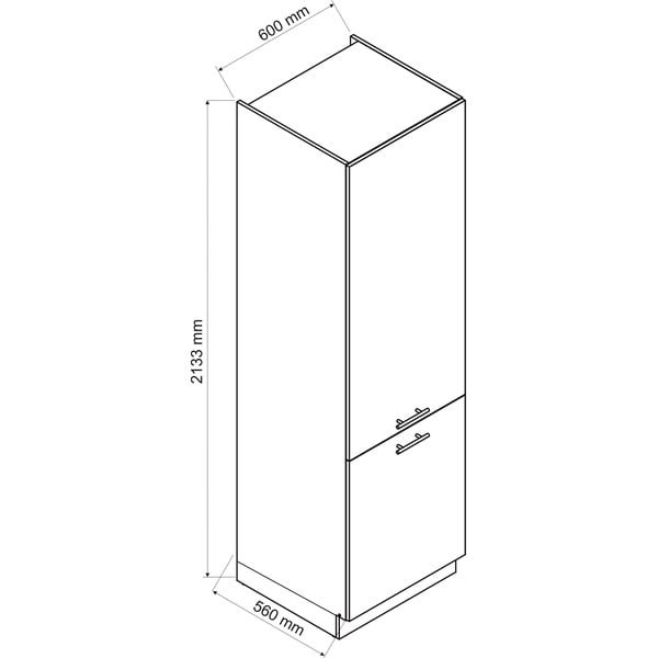 Висок кухненски шкаф за вграден хладилник (широчина 60 см) Kai - STOLKAR-image-4