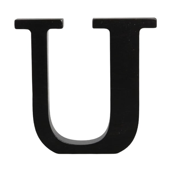 Černé dřevěné písmeno Typoland U