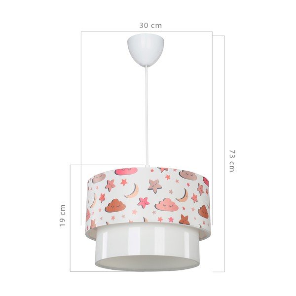 Бяло детско осветително тяло ø 30 cm Kinder – Squid Lighting-image-3