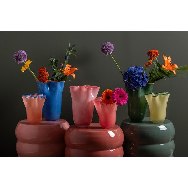 Зелена стъклена ръчно изработена ваза (височина 31,5 cm) Ruffles – PT LIVING-image-1