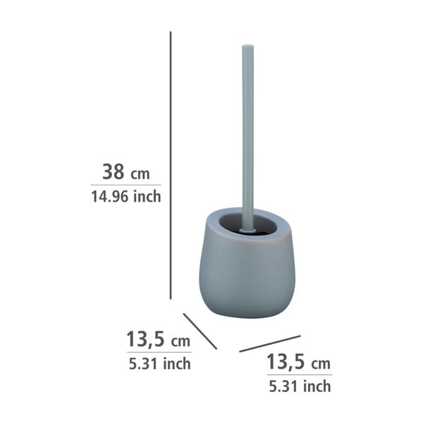 Сива керамична четка за тоалетна Badi - Wenko-image-1
