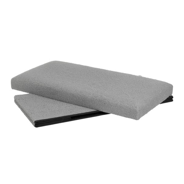 Сива табуретка от прежда с примки от букле Folding – Casa Selección-image-2