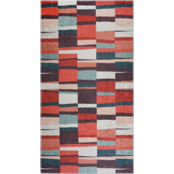 Червена пътека подходяща за пране 80x200 cm Blocks of Fun – Vitaus