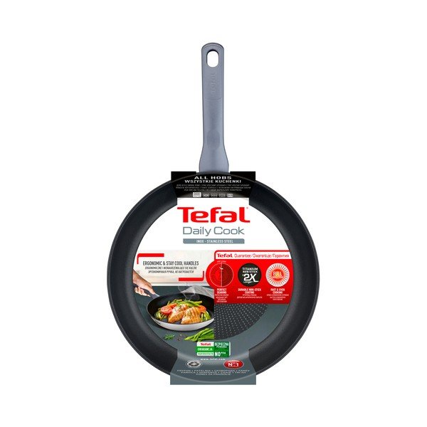 Тиган с незалепващо покритие от неръждаема стомана ø 28 cm Daily Cook G7300655 – Tefal-image-3