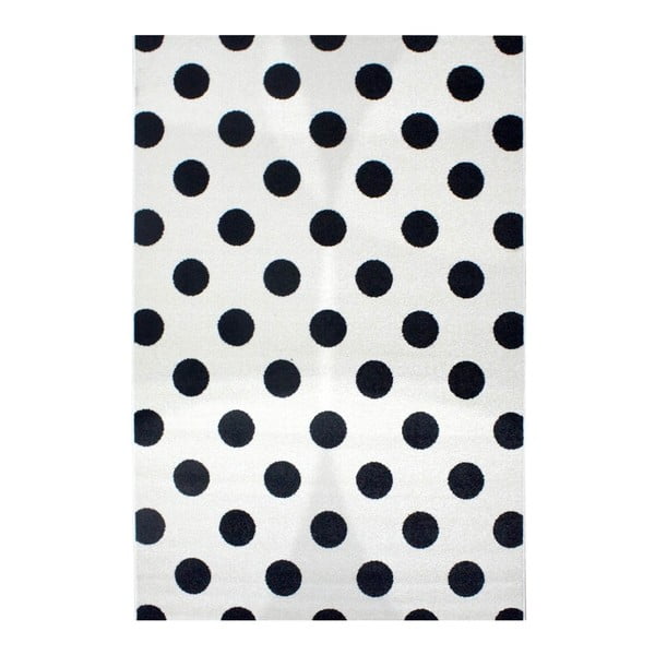 Черно-бял килим Razzo Dotts, 150 x 230 cm - Unknown