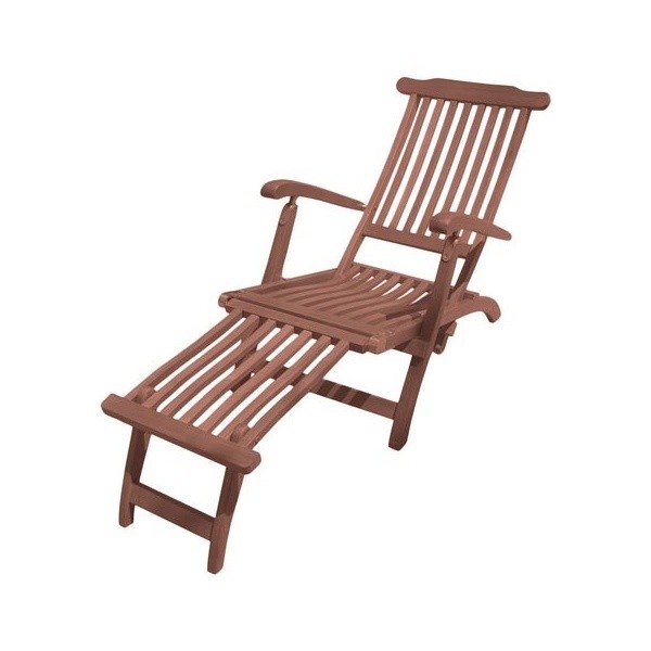 Кафяв градински шезлонг от масивно дърво Phoenix – Garden Pleasure-image-2