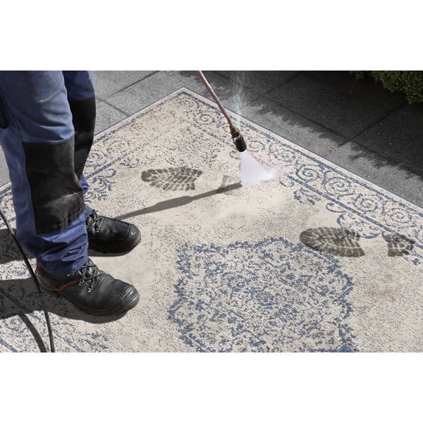 Синьо-кремав килим на открито , 200 x 290 cm Cebu - NORTHRUGS-image-3