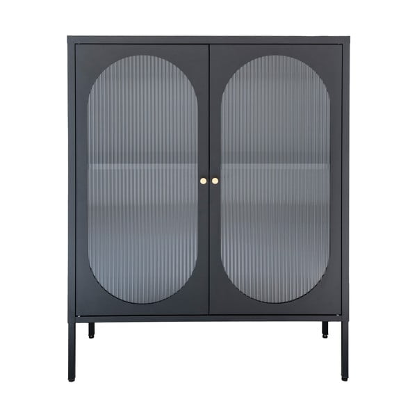 Черна метална витрина 90x110 cm Adelaide - House Nordic
