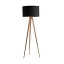 Черна лампа с дървени крака Tripod Wood - Zuiver