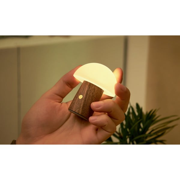 LED настолна лампа в бял и тъмно естествен цвят (височина 7 cm) Alice Mushroom – Gingko-image-4