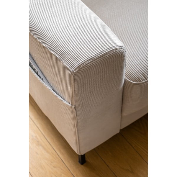 Бежово кресло от рипсено кадифе Lofty Lilly – Miuform-image-4