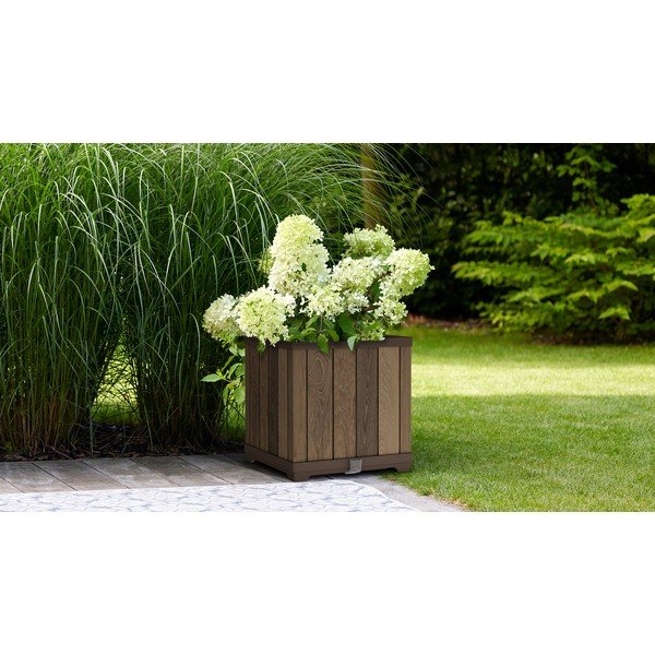 Пластмасова самополиваща се саксия за цветя Deco Square – Keter-image-4