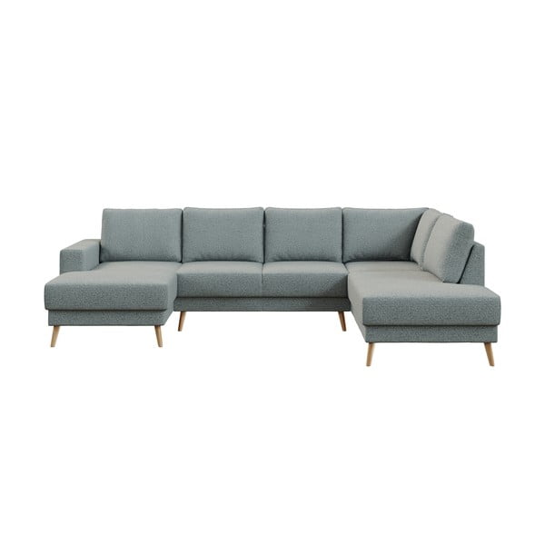Сив U-образен диван, десен ъгъл Fynn - Ghado