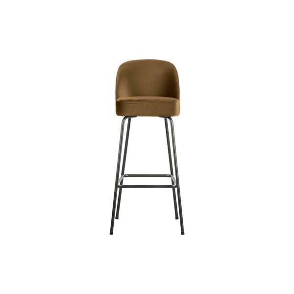 Бар стол от кадифе в цвят горчица 103 см Vogue - BePureHome