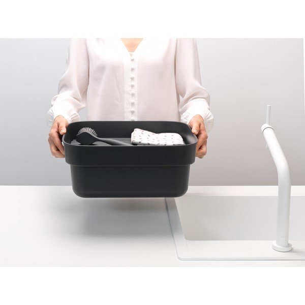 Тъмносива пластмасова купа за миене на съдове с отвор за отцеждане SinkSide – Brabantia-image-1