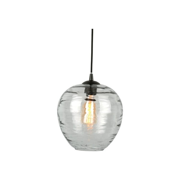 Сива стъклена лампа за окачване, височина 32 cm Globe - Leitmotiv