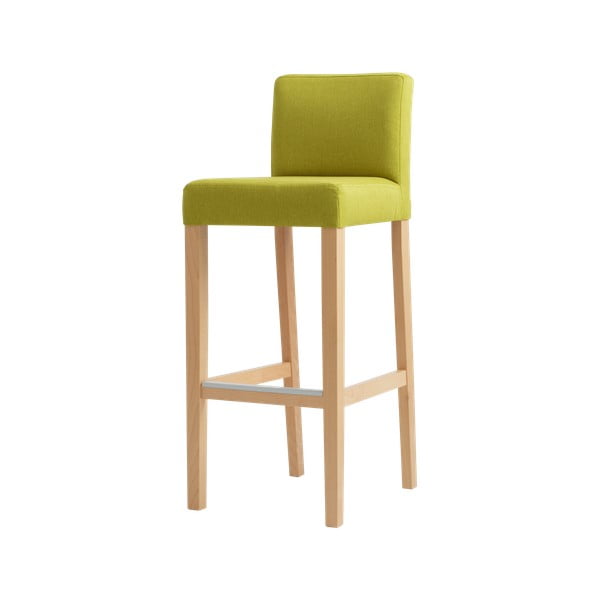Zelená barová židle s přírodními nohami Custom Form Wilton