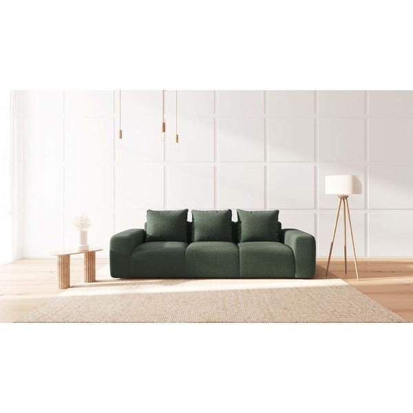 Зелен диван от плат bouclé 287 cm Feiro - MESONICA-image-1