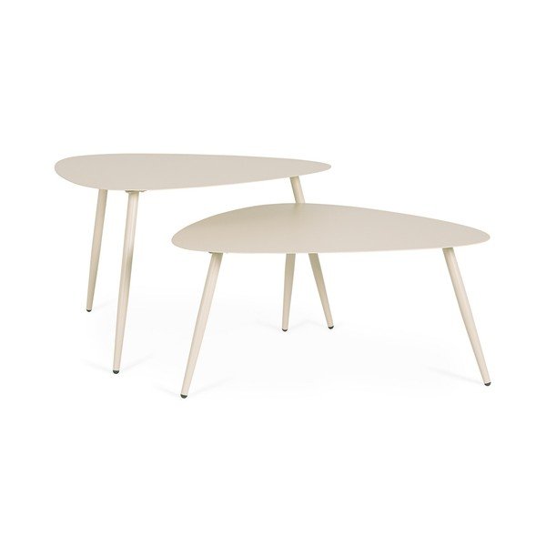 Стоманени градински масички за кафе в комплект 2 бр. 73,5x77,5 cm Yvonne – Bizzotto