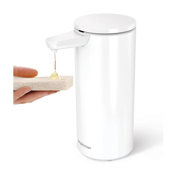 Бял автоматичен метален диспенсер за сапун 414 ml – simplehuman-image-3