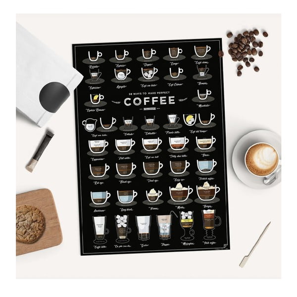 Plakát Follygraph 38 Ways To Make Perfect Coffee, 42x59,4 cm
