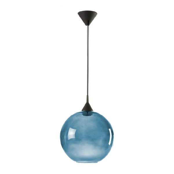 Синя висяща лампа, изработена от рециклирано стъкло, ø 33 cm - Really Nice Things