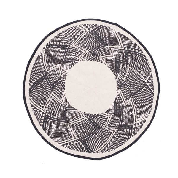 Памучен кръгъл килим Trippy, ⌀ 90 cm - InArt
