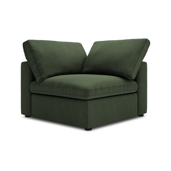 Тъмнозелена двустранна ъглова част от модулен диван от велур Galaxy - Windsor & Co Sofas