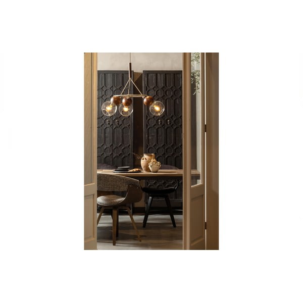 Черен гардероб от рециклирано дърво 60x210x40 cm Bequest – WOOOD-image-1