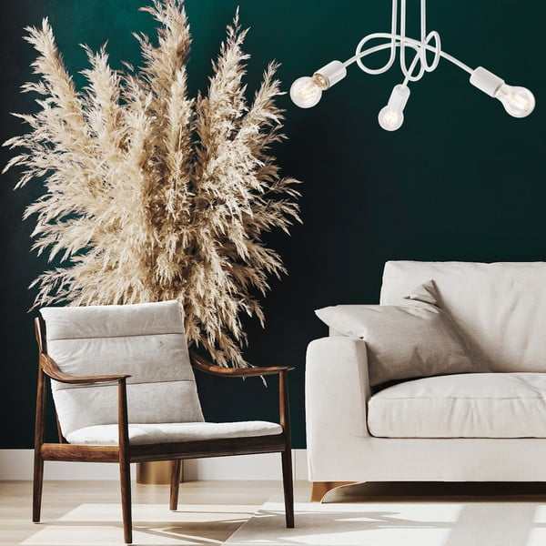 Бяло осветително тяло за таван без абажури 36x36 cm Camilla – LAMKUR-image-2