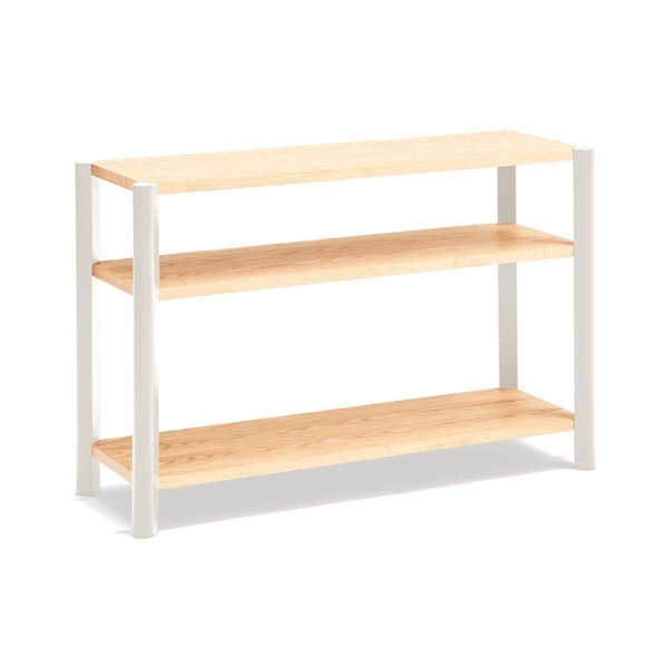 Кремав/в светло естествен цвят стелаж от декор от дъб  126x84x43 cm Bona – Teulat-image-2