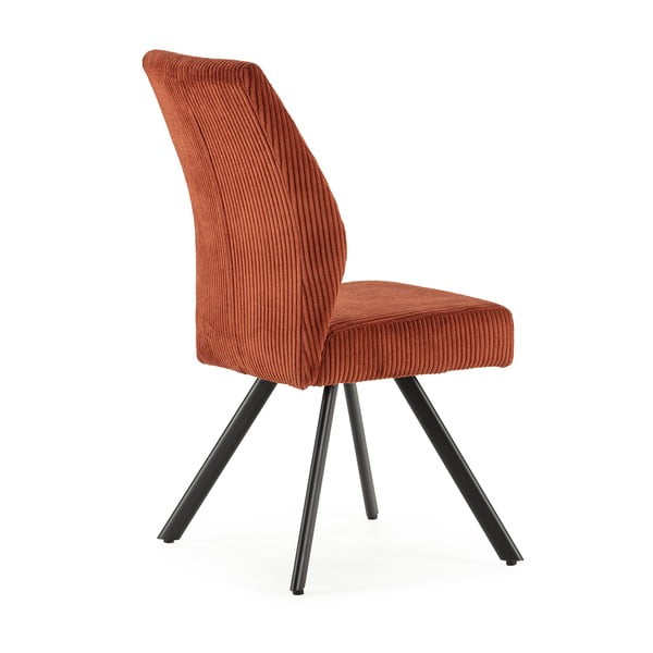 Оранжеви велурени трапезни столове в комплект 2 бр. Anibal – Marckeric-image-4