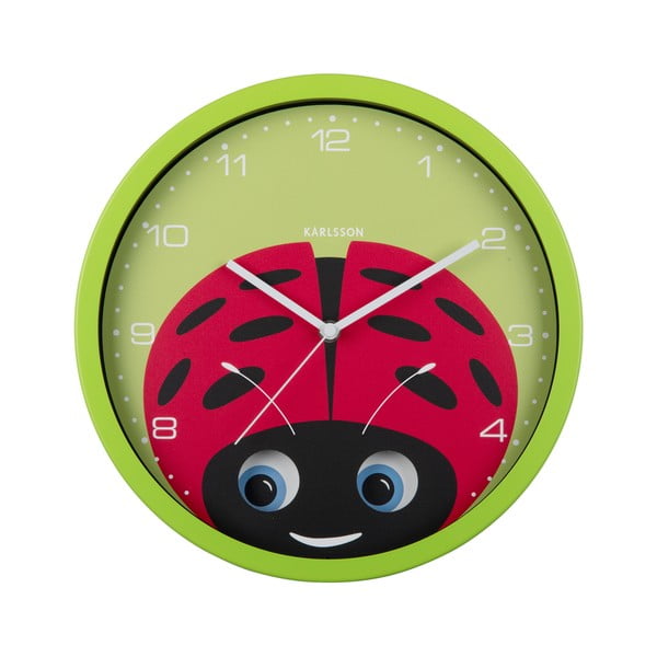 Детски часовник ø 31 cm Peekaboo Ladybug – Karlsson