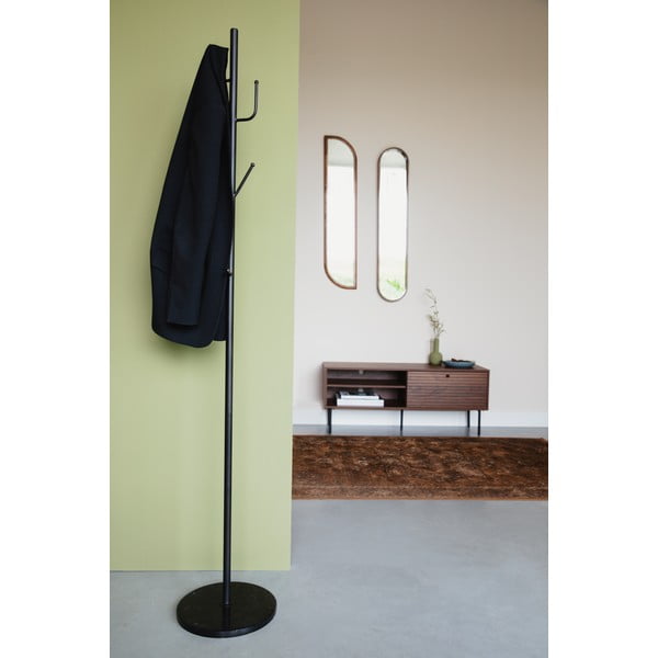 Черна метална стойка за връхни дрехи ø 29x170 cm Twiggy – White Label-image-1