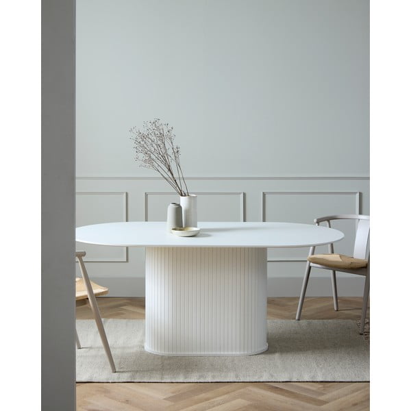 Кръгла трапезна маса 95x180 cm Nola – Unique Furniture-image-1