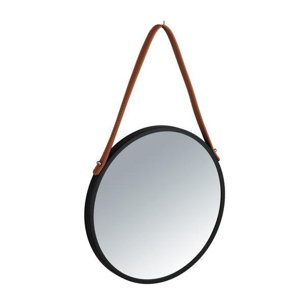 Черно огледало за окачване, ø 30 cm Borrone - Wenko-image-2