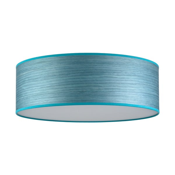 Синя лампа за таван от естествен фурнир XL, ⌀ 45 cm Ocho - Sotto Luce